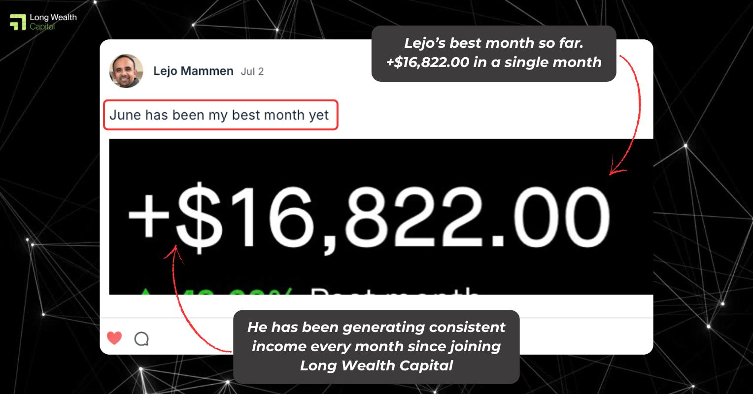 Lejo's best month - $16,822 in a single month